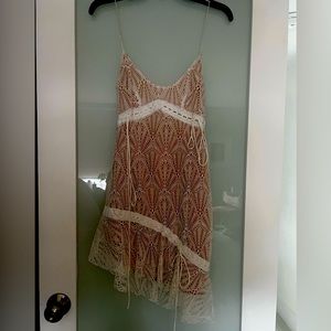 only worn once ! gorgeous For Love and Lemons white lace dress .